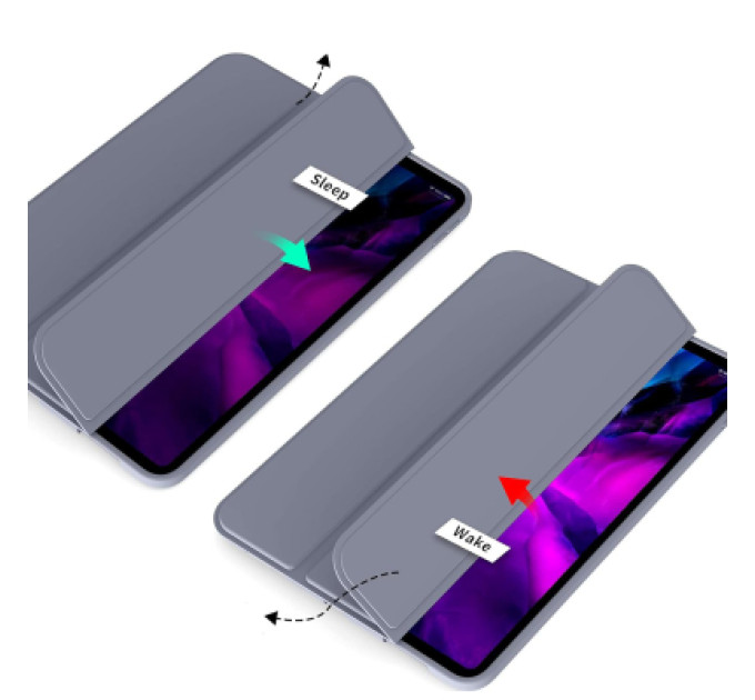 BeCover Чохол до планшета BeCover Tri Fold Soft TPU Silicone Apple iPad Pro 12.9 2020/2021/2022 Purple (711739)