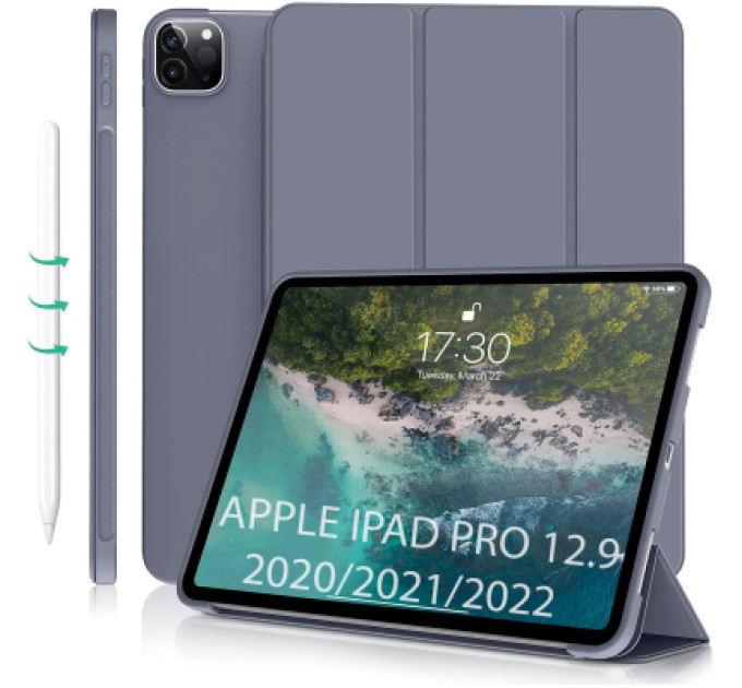 BeCover Чохол до планшета BeCover Tri Fold Soft TPU Silicone Apple iPad Pro 12.9 2020/2021/2022 Purple (711739)