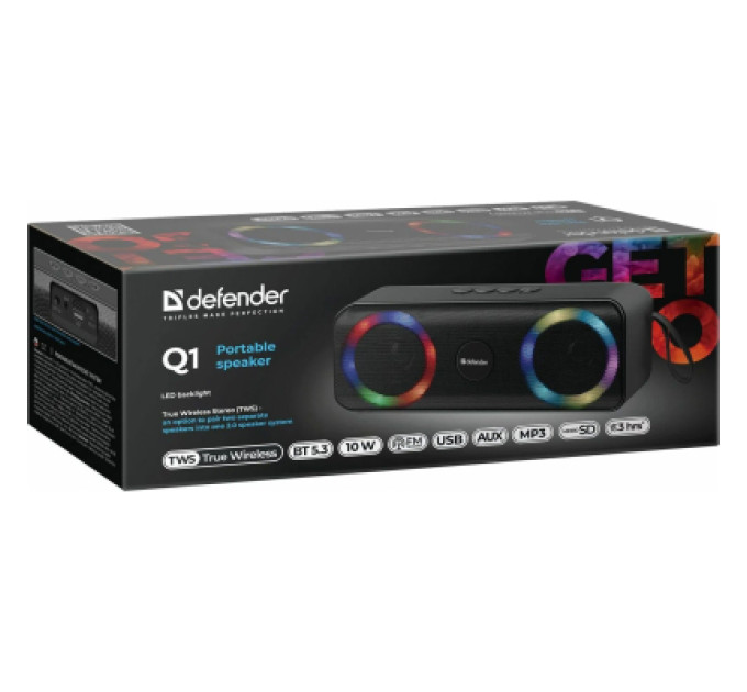 Defender Акустична система Defender Q1 10Вт Black (65301)