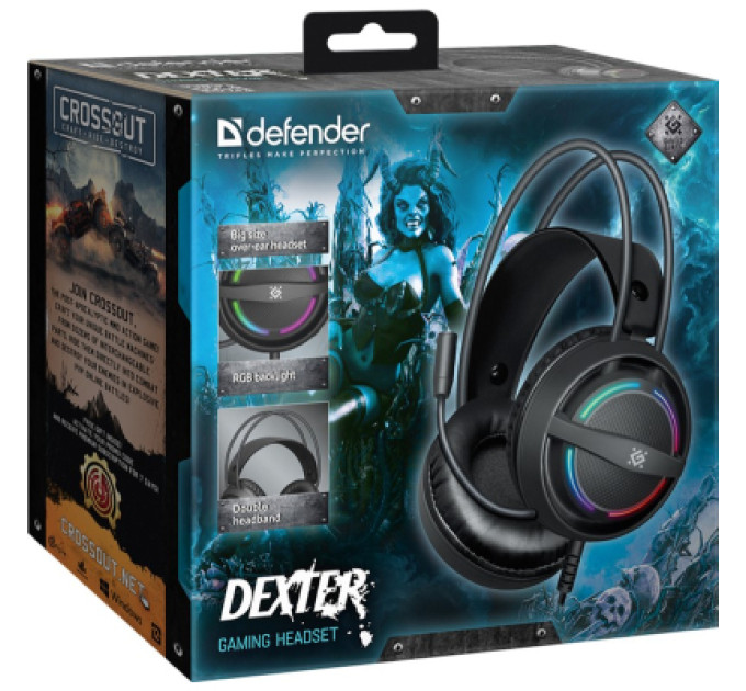 Defender Навушники Defender Dexter RGB Black (64595)