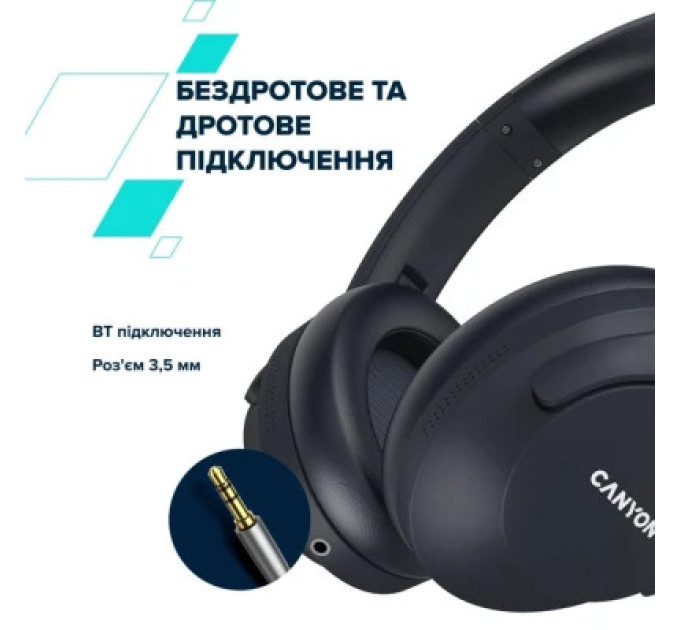 Canyon Навушники Canyon OnRiff 10 ANC Bluetooth Black (CNS-CBTHS10BK)