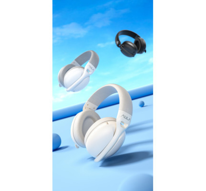 Aula Навушники Aula S6 - 3 in 1 Wired/2.4G Wireless/Bluetooth White (6948391235561)