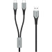 Vention Дата кабель USB 2.0 AM to 2хUSB-C M 1.0m Y-Splitter Charging Cable 2.4А 480Mbps Aluminum Al Vention (CQOHF)