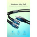 Vention Дата кабель USB 2.0 AM to 2хUSB-C M 1.0m Y-Splitter Charging Cable 2.4А 480Mbps Aluminum Al Vention (CQOHF)