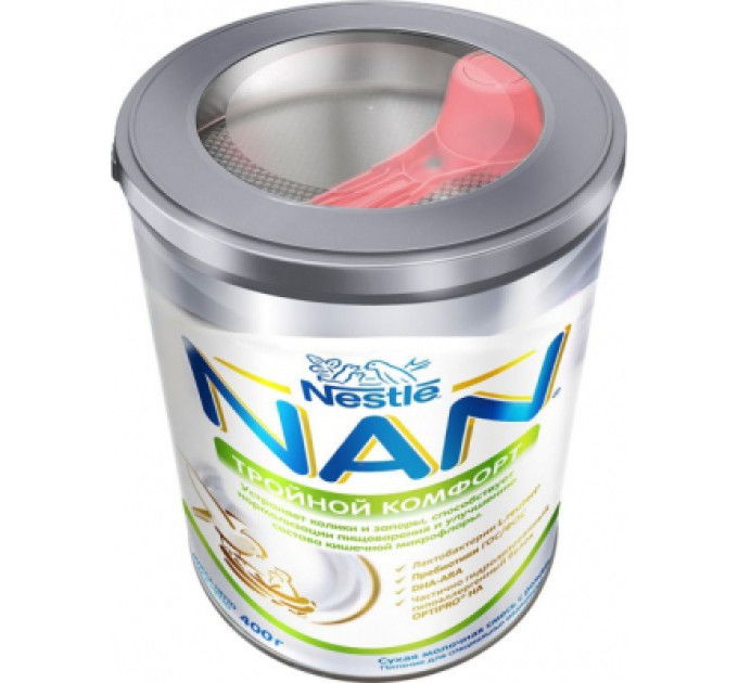 Nestle NAN Дитяча суміш Nestle NAN Потрійний комфорт з народження, 400 г (7613035351462)