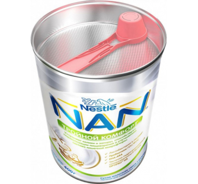 Nestle NAN Дитяча суміш Nestle NAN Потрійний комфорт з народження, 400 г (7613035351462)