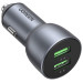 Ugreen Зарядний пристрій Ugreen CD213 36W 2xUSB QC 3.0 3A Car Charger (Dark Blue) (10144)