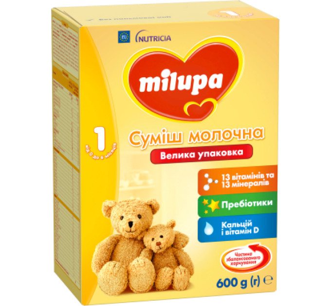 Milupa Дитяча суміш Milupa 1 молочна 600 гр (5900852025495)