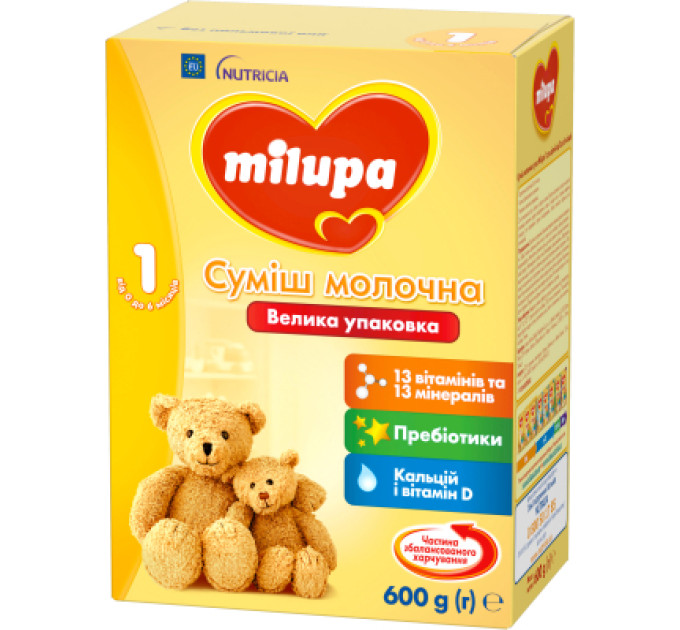 Milupa Дитяча суміш Milupa 1 молочна 600 гр (5900852025495)