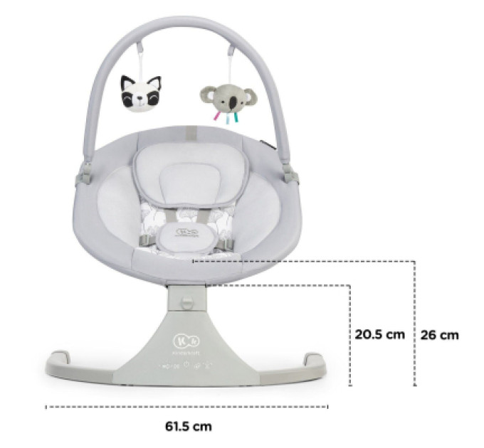 Kinderkraft Крісло-гойдалка Kinderkraft Luli Gray (5902533915668)