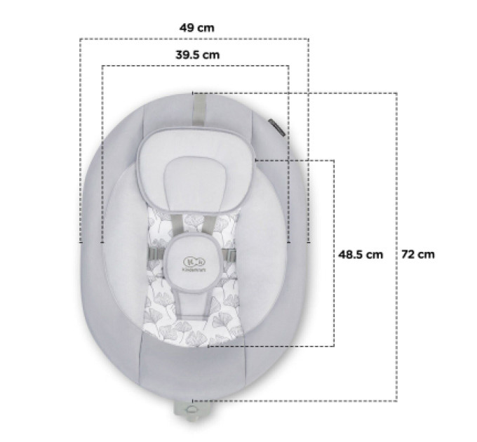 Kinderkraft Крісло-гойдалка Kinderkraft Luli Gray (5902533915668)