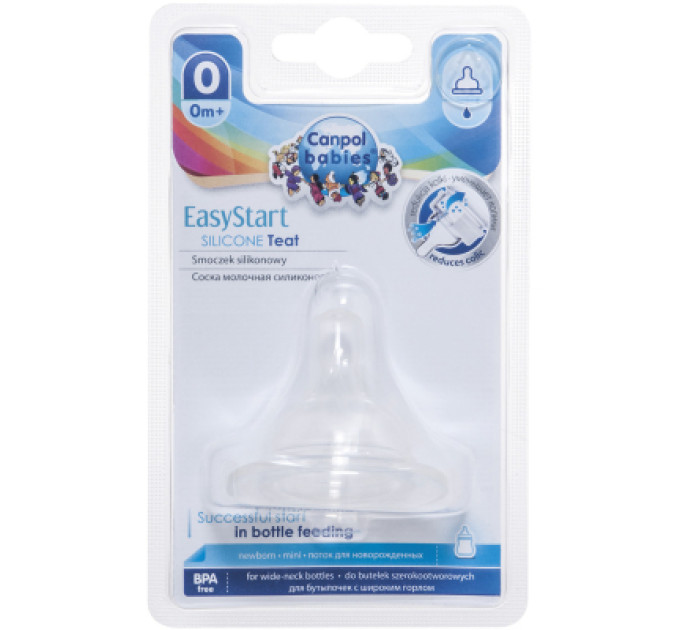Canpol babies Соска Canpol babies EasyStart силіконова із широкою шийкою, міні 1 шт. (21/719)