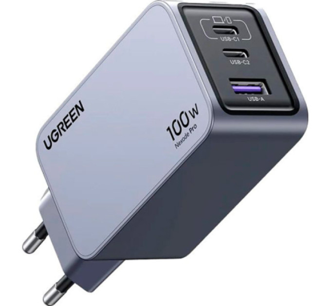 Ugreen Зарядний пристрій Ugreen 3xUSB 100W (2xUSB-C+USB-A) Gan Nexode Pro X757 (25874)