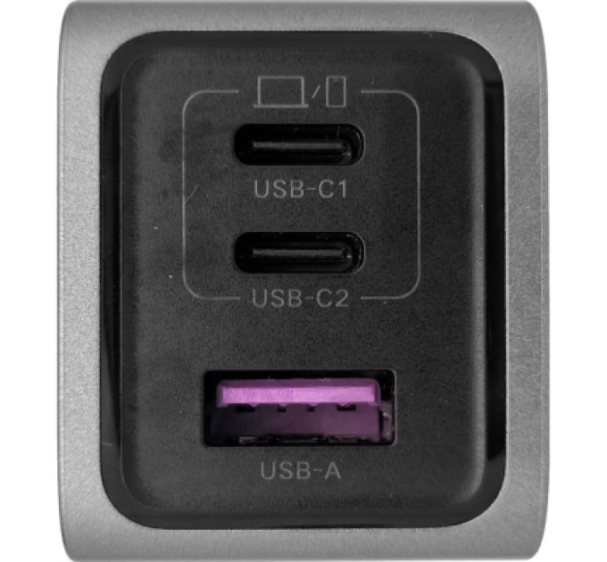 Ugreen Зарядний пристрій Ugreen 3xUSB 65W (2хUSB-C+USB-A) Gan Nexode Pro X755 (25871)