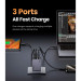 Ugreen Зарядний пристрій Ugreen 3xUSB 65W (2хUSB-C+USB-A) Gan Nexode Pro X755 (25871)