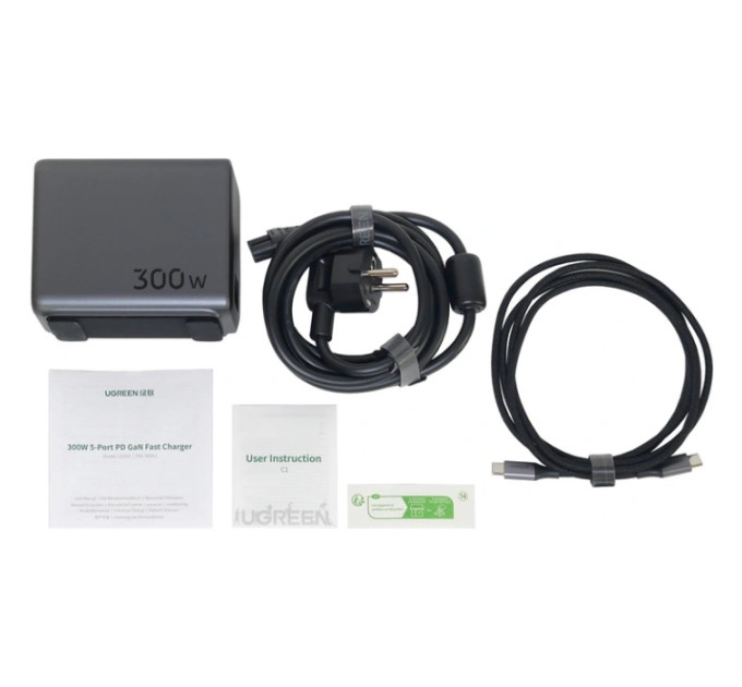 Ugreen Зарядний пристрій Ugreen 5xUSB 300W Nexode (5хUSB-C) CD333 (90903B)