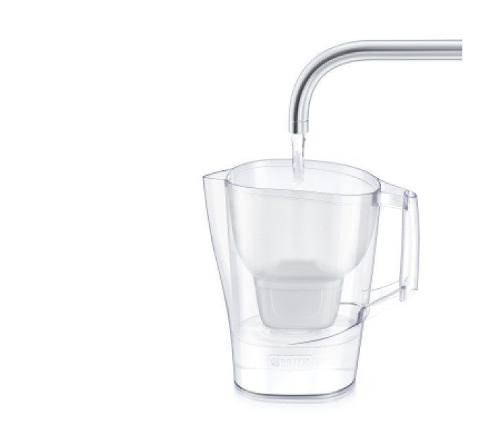 Brita Фільтр-глечик Brita Aluna Memo MXPro 2.4л (1.4л очищеної води) з фільтр-картриджем 3шт, білий (1053054)