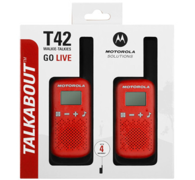 Motorola Портативна рація Motorola TALKABOUT T42 Red Twin Pack (B4P00811RDKMAW)