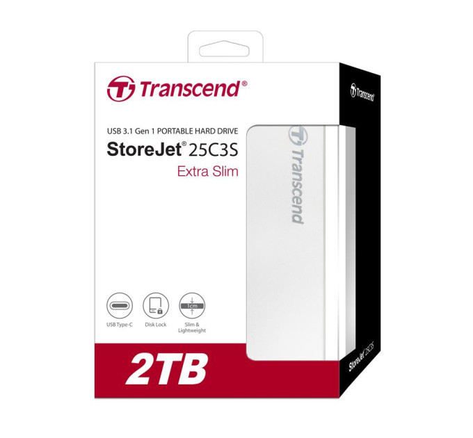 Transcend Зовнішній жорсткий диск 2.5" 2TB Transcend (TS2TSJ25C3S)