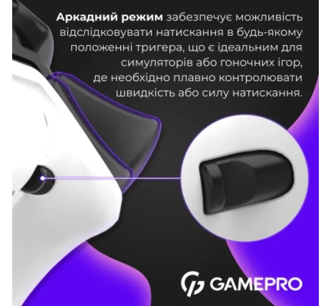 GamePro Геймпад GamePro GPX13W 2.4G/BT 5.1/USB/PC/iOS/Android RGB White (GPX13W)