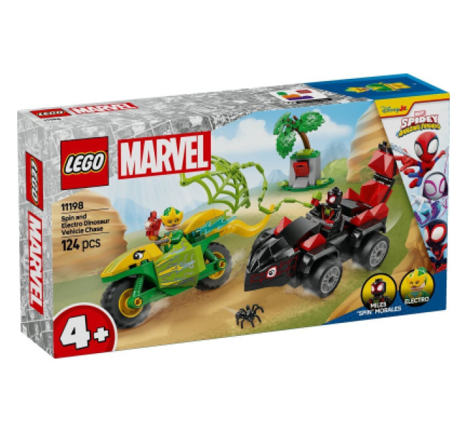 LEGO Конструктор LEGO Spidey Перегони на електромобілях з динозаврами (11198)