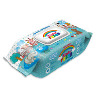 Дитячі вологі серветки Kinder Fresh М, з клапаном, 120 шт (4820237500595) Дитячі вологі серветки Kinder Fresh М, з клапаном, 120 шт (4820237500595)