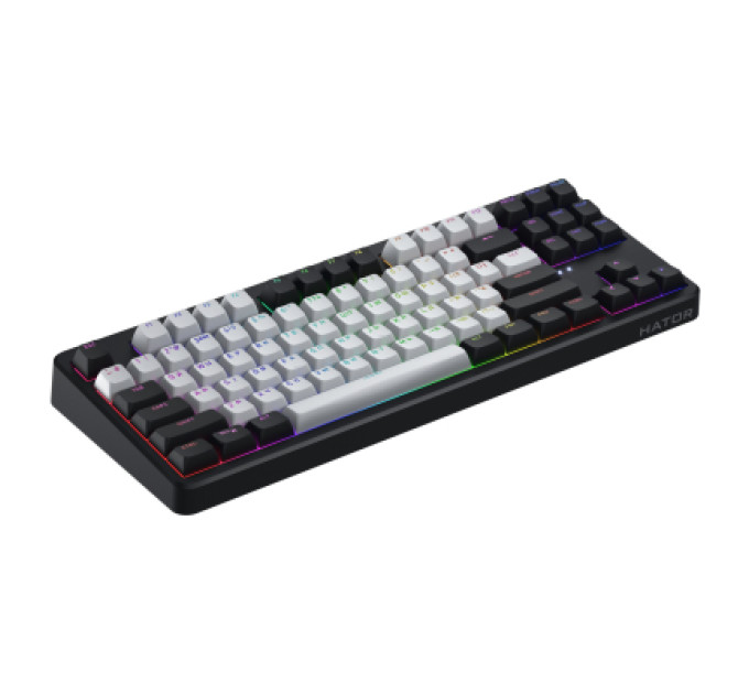 Hator Клавіатура Hator Rockfall 3 Mecha TKL QMK/VIA Orange Wireless Black (HTK850UA)