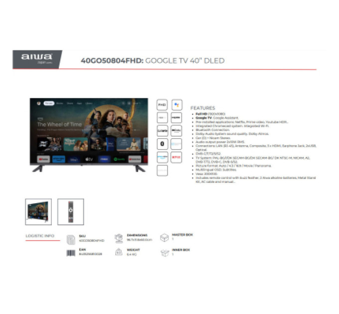 AIWA Телевізор AIWA 55GO70804UHD