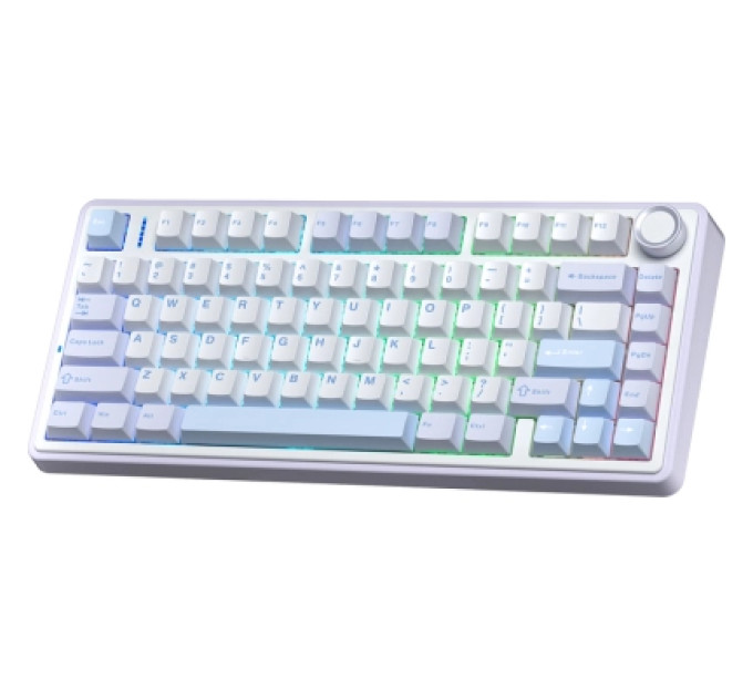Aula Клавіатура Aula F75 Gasket Greywood V3 switch Hot-Swap PBT Wireless/Bluetooth/USB Blue (6948391208633)