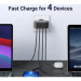 Ugreen Зарядний пристрій Ugreen 4xUSB 100W (3xUSB-C+USB-A) Gan Tech Fast GAN Charger black CD226 (40747)