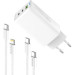 ColorWay Зарядний пристрій ColorWay GaN Mini 65W PD Port PPS USB (USB-2C1A) cable Type-C&Lightning (CW-CHS058PDCL-WT)