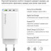 ColorWay Зарядний пристрій ColorWay GaN Mini 65W PD Port PPS USB (USB-2C1A) cable Type-C&Lightning (CW-CHS058PDCL-WT)
