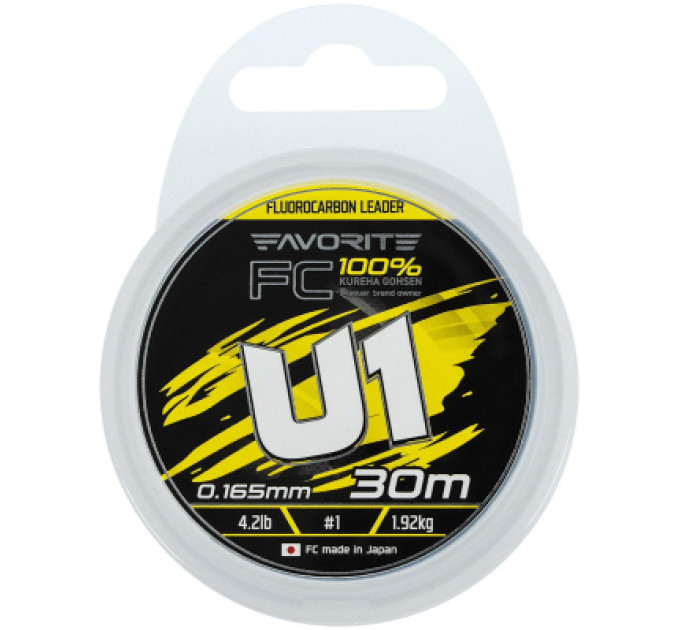 Favorite Флюорокарбон Favorite U1 FC 30m 1.0/0.165mm 4.2lb/1.92kg (1693.12.08)