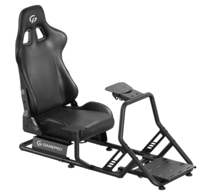 GamePro Крісло ігрове GamePro RS100 із кріпленням для керма, педалей та коробки передач Black (RS100)