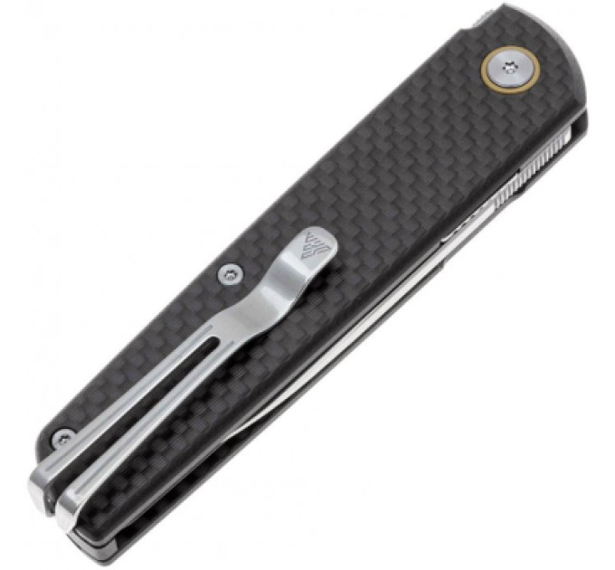 SRM Ніж SRM Qrick, Sandvik 14C28N, G10 + carbon fiber, чорний (408L-KB)