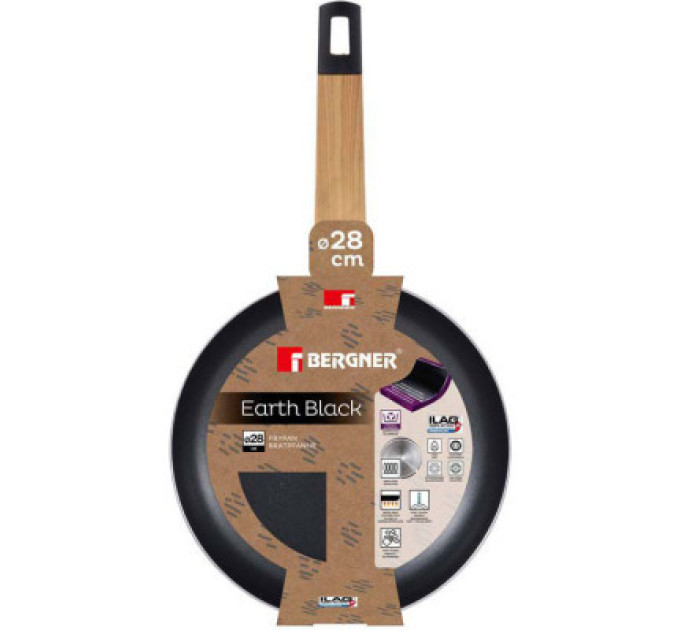 Bergner Сковорода Bergner Earth Black 28 см (BG-34624-BK)