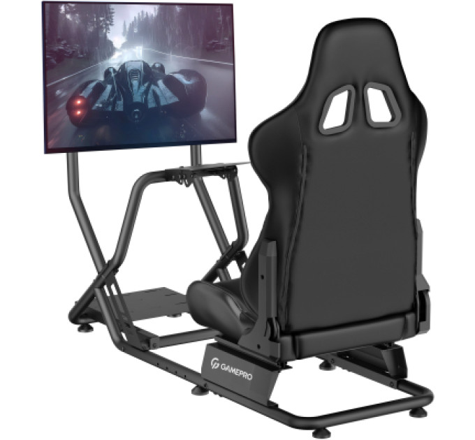GamePro Крісло ігрове GamePro RS115 з кокпітом кріплення для керма та педалей Black (RS115)