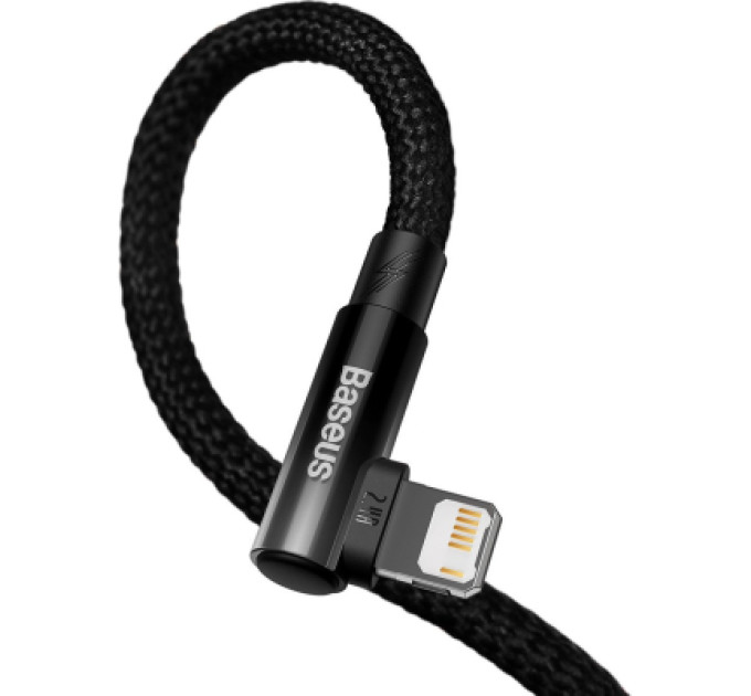 Baseus Дата кабель USB 2.0 AM to Lightning 1.0m 2.4A 90° corner black Baseus (CAVP000001)