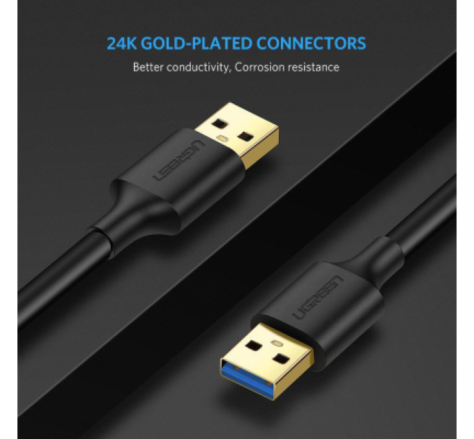 Ugreen Дата кабель USB 3.0 AM/AM 0.5m US128 black Ugreen (10369)