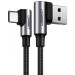 Ugreen Дата кабель USB 2.0 AM to Type-C 1.0m US176 Both Angled 3A (Black) Ugreen (20856)