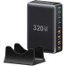 Essager Зарядний пристрій Essager 4xUSB-C + 4xUSB 320W GaN (EZC320W-QJB0G-Z)