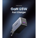 Ugreen Зарядний пристрій Ugreen 3xUSB 65W GaN (2хUSB-C+USB-A) CD244 Grey (10335)