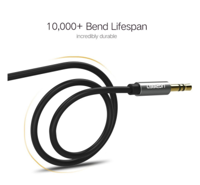 Ugreen Кабель мультимедійний 3.5mm M to 3.5mm M 3.0m AV119 black Ugreen (10736)