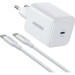 Ugreen Зарядний пристрій Ugreen USB-C GaN 45W + cable USB-C to USB-C X524 white (65055)