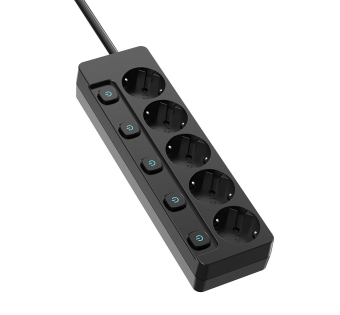 ColorWay Фільтр живлення СolorWay (CW-PSEA55SBK) 5 розеток, 5м, Black