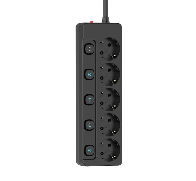 ColorWay Фільтр живлення СolorWay (CW-PSEA55SBK) 5 розеток, 5м, Black