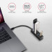 AXAGON Хаб AXAGON HUE-M1C SuperSpeed USB-C MINI hub, 20cm USB-C cable, Black