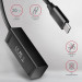 AXAGON Хаб AXAGON HUE-M1C SuperSpeed USB-C MINI hub, 20cm USB-C cable, Black
