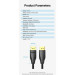 Vention Кабель мультимедійний Cotton Braided DP Male to Male Cable 2M Black VENTION (HCCBH)