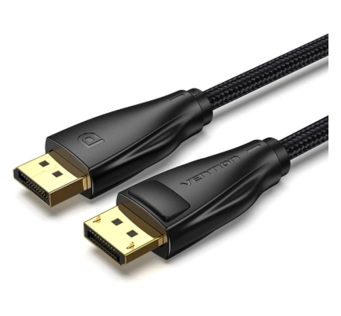Vention Кабель мультимедійний Cotton Braided DP Male to Male Cable 2M Black VENTION (HCCBH)